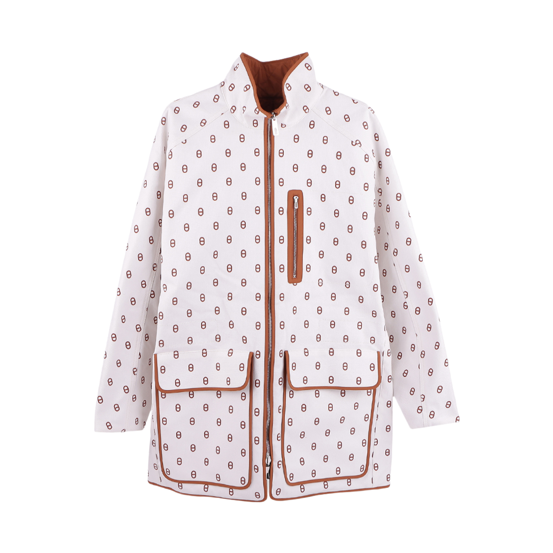 (W) 에르메스 샹달 엔체이니 리버서블 쇼트 코트 마롱 포브((W) Hermes Chaine D'Ancre Reversible Short Coat Marron Fauve)