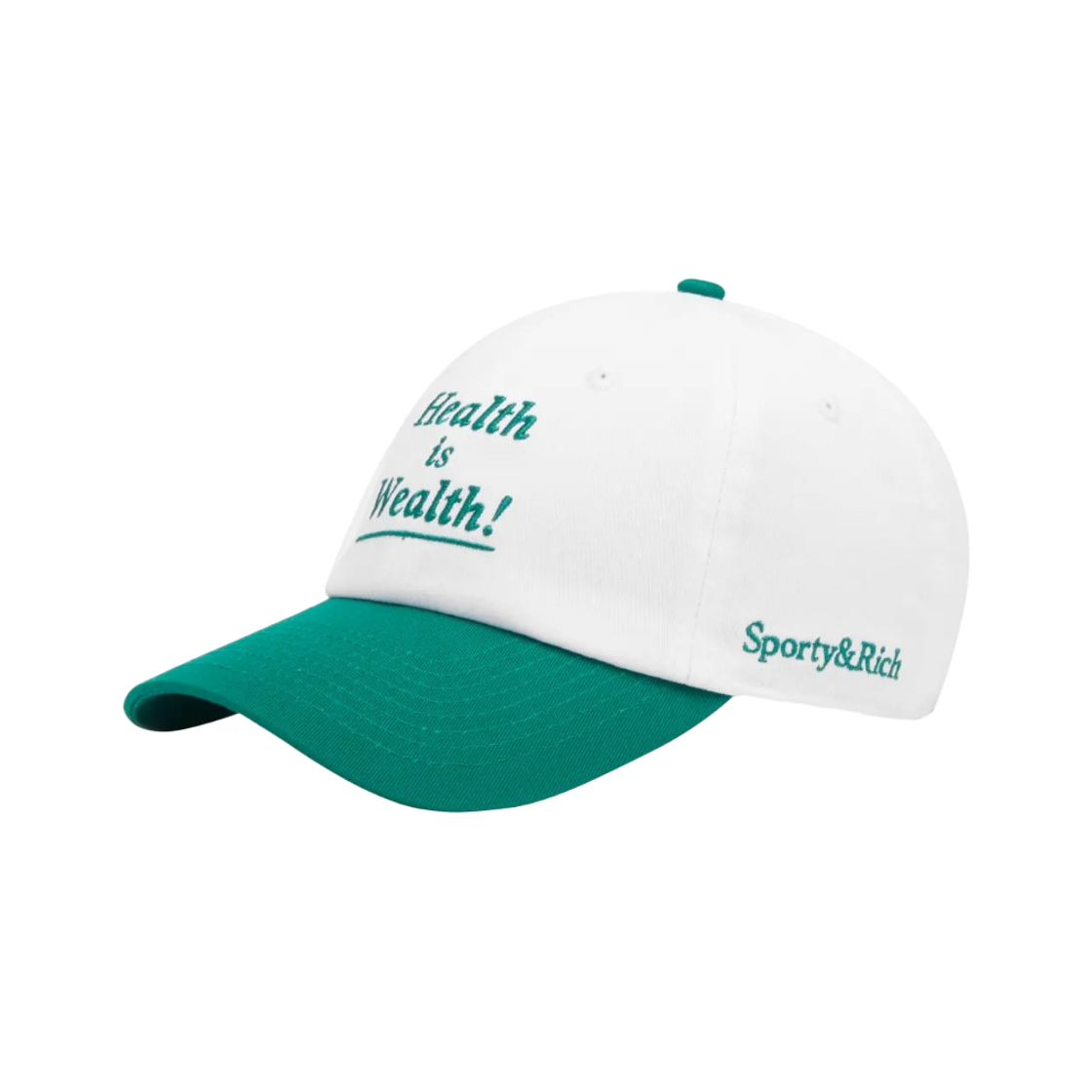 AC040516006WH Sporty & Rich Health is Wealth Hat White Alpine