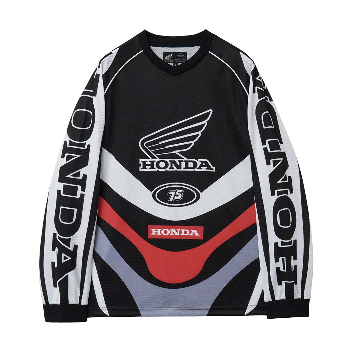 [KREAM 단독] 혼다 모터사이클 레이싱 저지 롱슬리브 블랙([KREAM 단독] Honda Motorcycle Racing Jersey Long Sleeve Black)