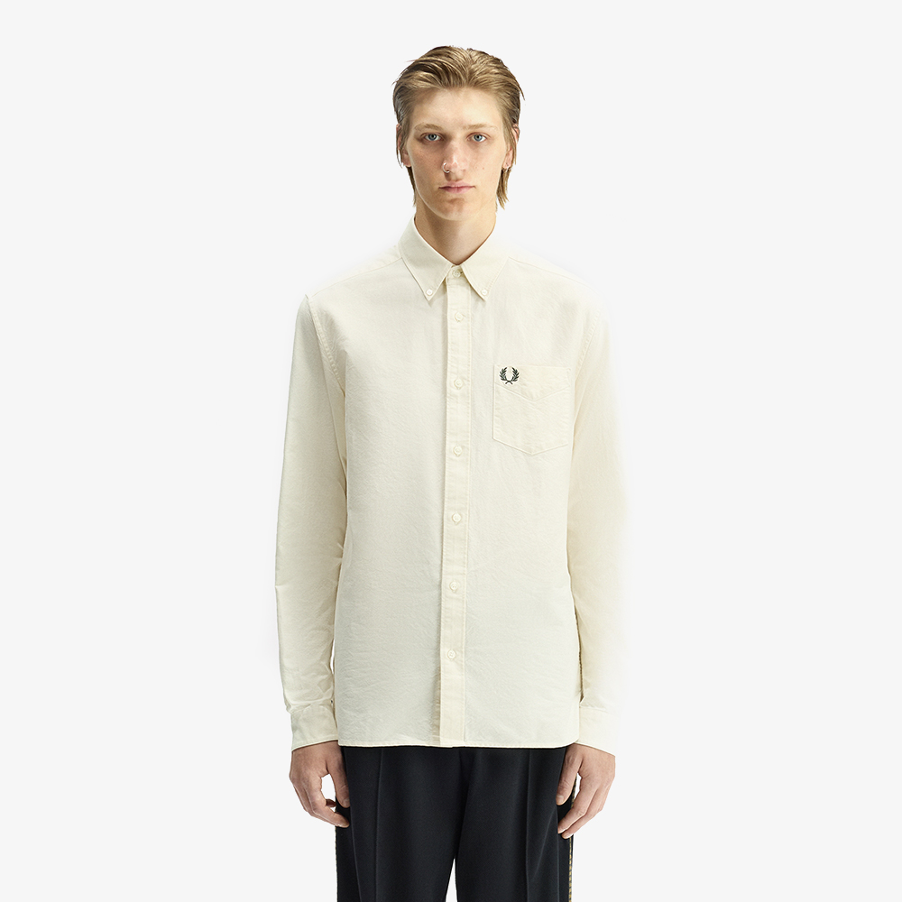 프레드페리 롱 슬리브 옥스포드 셔츠 에크루 그래스루츠(Fred Perry L S Oxford Shirt Ecru Grassroots) - 2