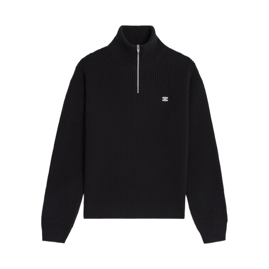 셀린느 트러커 스웨터 립드 울 블랙(Celine Trucker Sweater in Ribbed Wool Black) - 1