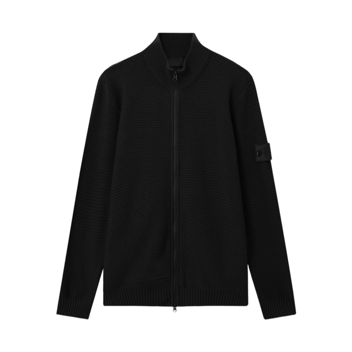 스톤 아일랜드 5100048 코튼 캐시미어 S.I. 고스트 루즈핏 집업 점퍼 블랙 - 26SS(Stone Island 5100048 Cotton Cashmere_S.I. Ghost Loose-Fit Zip-Up Jumper with Pockets Black - 26SS) - 1