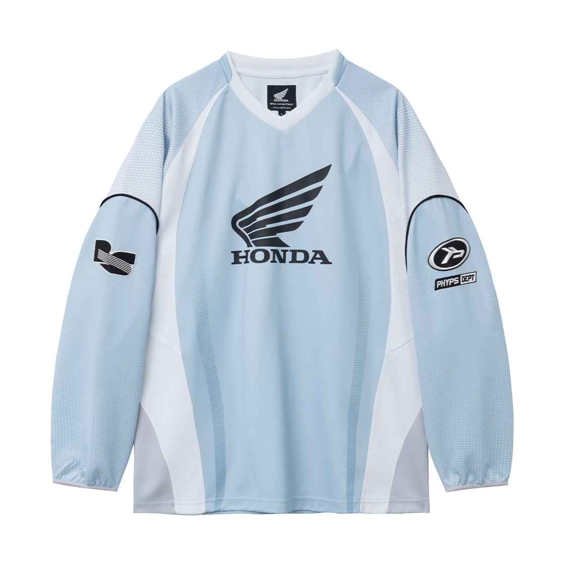 혼다 모터사이클 저지 롱슬리브 라이트 블루(Honda Motorcycle Jersey Long Sleeve Light Blue) - 1