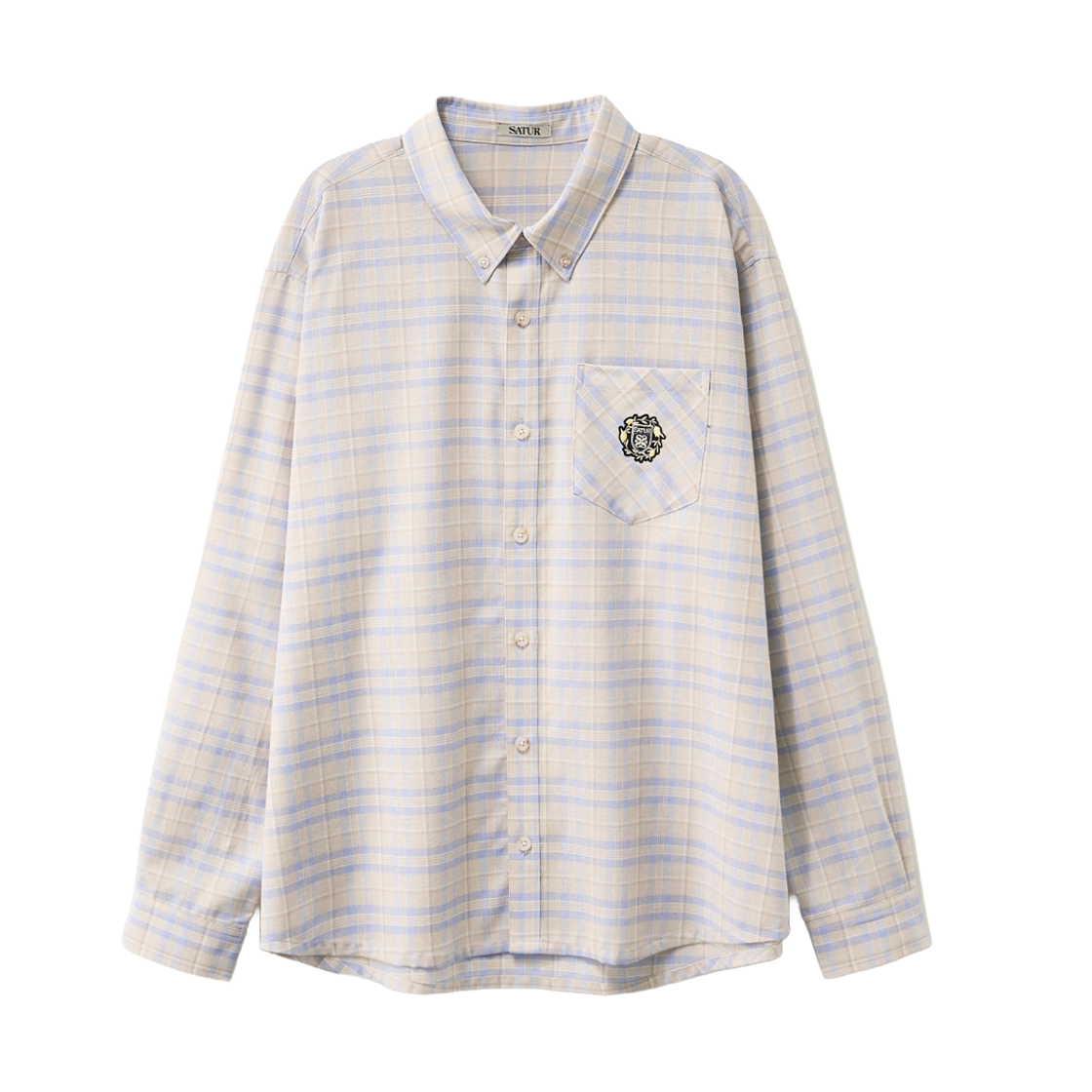 [사은품 증정] 세터 크레스트 로고 체크 셔츠 스카이 블루