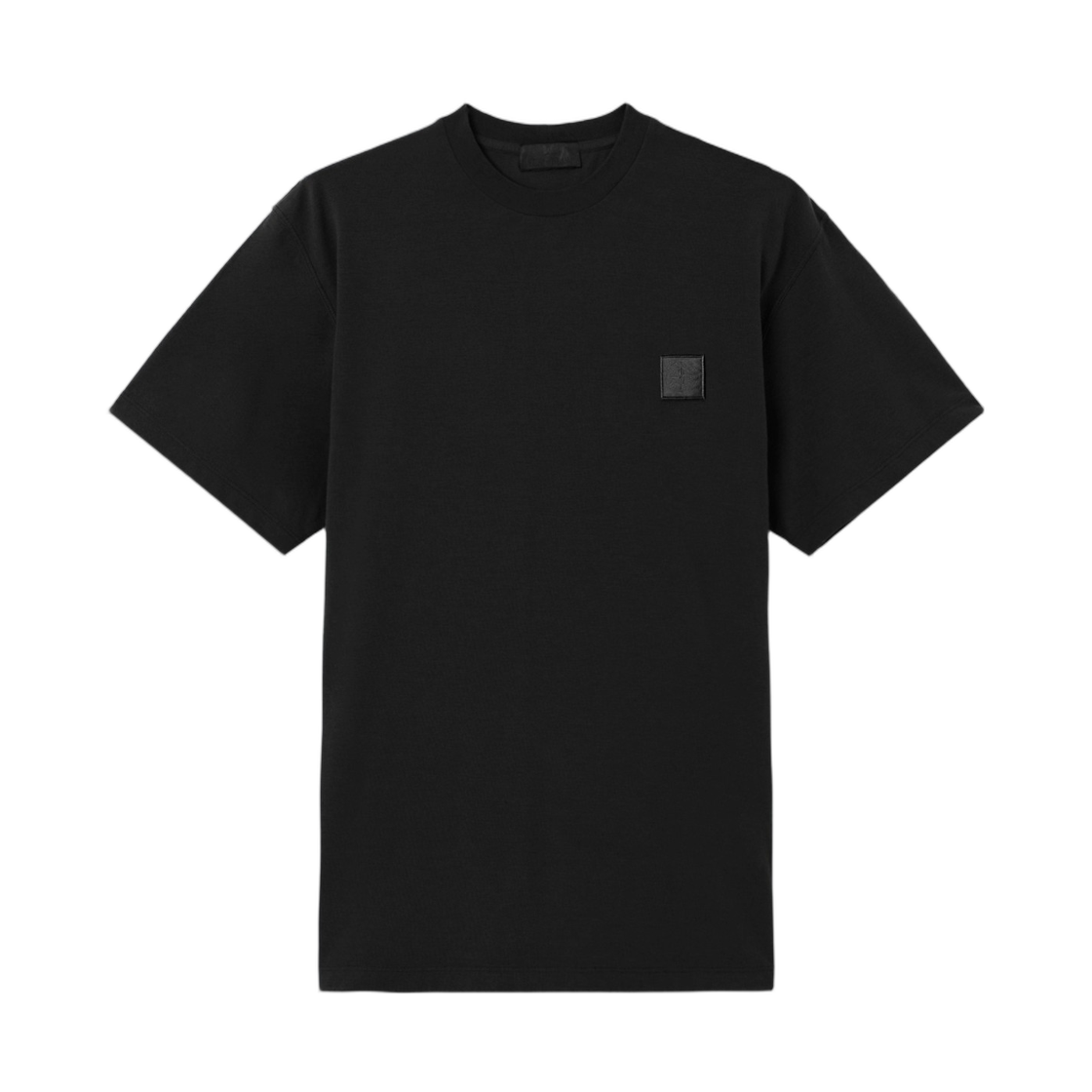 L1S1521000-21S0F11-V0029 Stone Island 2100021 Organic Cotton Jersey Crepe_S.I. Ghost Slim-Fit T-Shirt with Tonal Compass Patch Black - 26SS