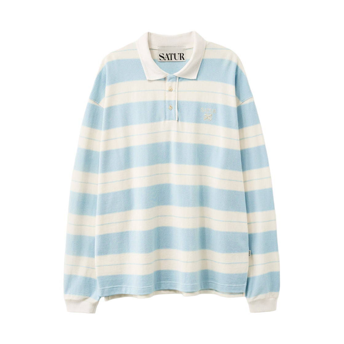 [사은품 증정] 세터 아페로 스트라이프 피케 롱 슬리브 스카이 블루