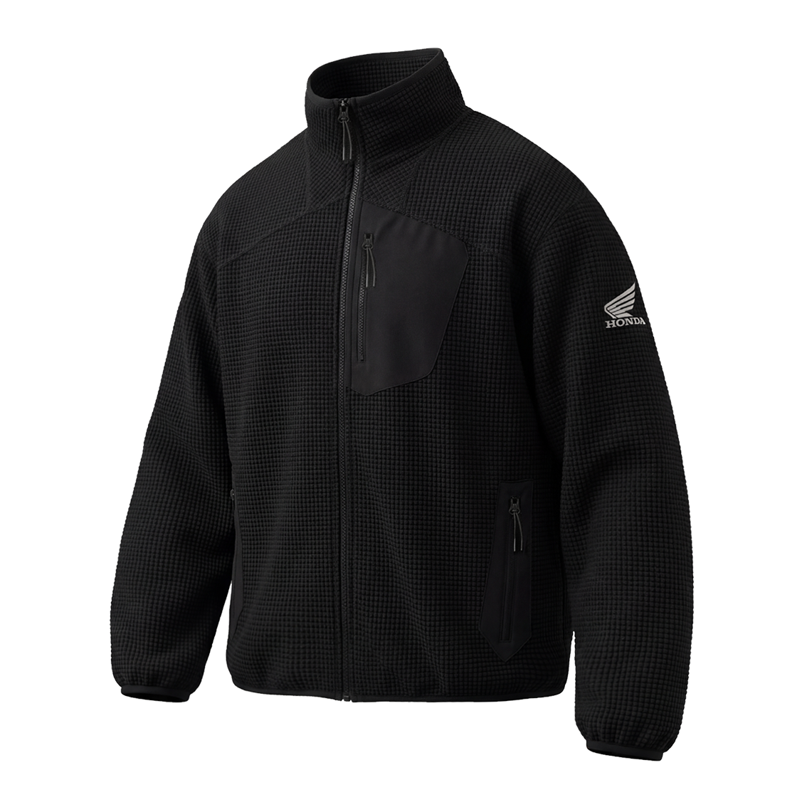 혼다 H-Tech 그리드 플리스 재킷 블랙(Honda H-Tech Grid Fleece Jacket Black) - 1