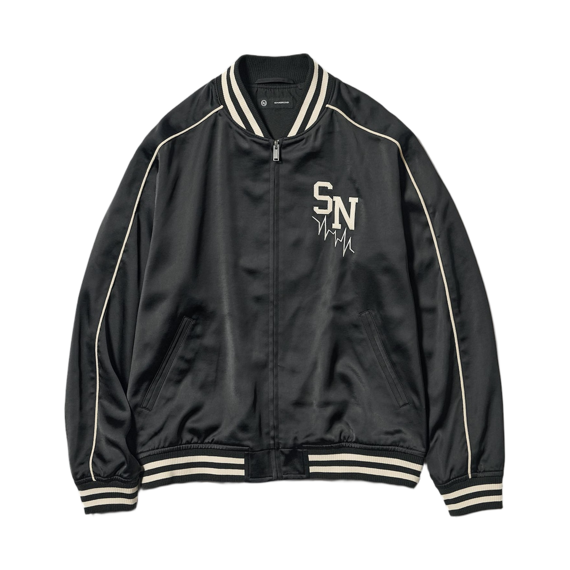 GU x 언더커버 사틴 립 블루종 블랙(GU x Undercover Satin Rib Blouson Black)