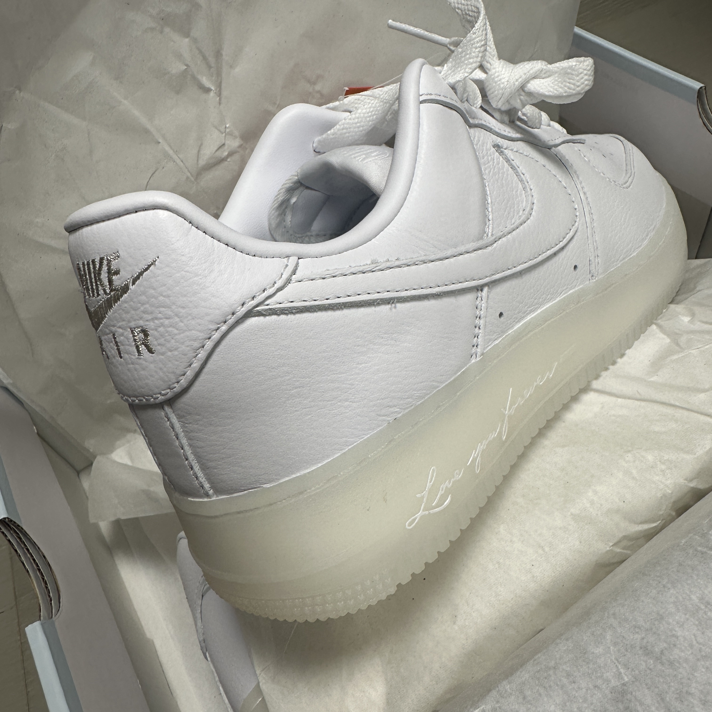 Nike x Drake Nocta Air Force 1 Low SP Certified Lover Boy White Cobalt Tint, Nike Air Force 1 '07 Low White 착용 스타일 - 2