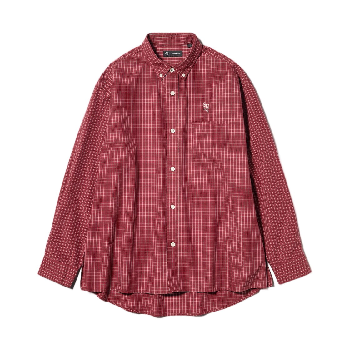 360222-16 GU x Undercover Broad Check Shirt Red