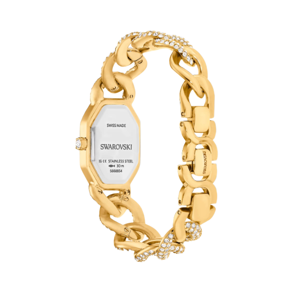 (W) 스와로브스키 덱스테라 체인 워치 20mm 골드 크리스탈((W) Swarovski Dextera Chain Watch 20mm Gold Crystal) - 2