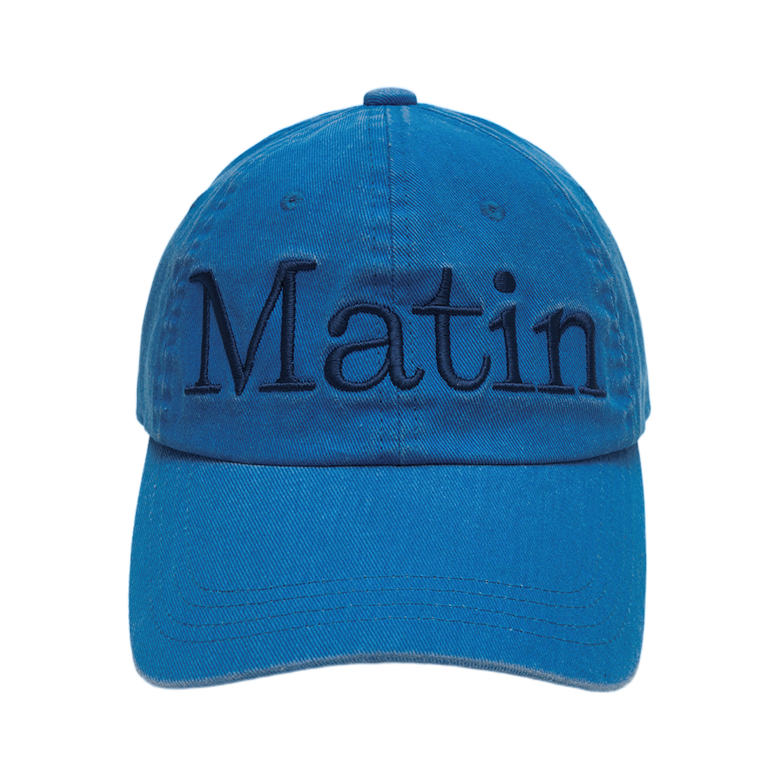 MK2600HT707VBL Matin Kim Matin Logo Washed Ball Cap In Blue