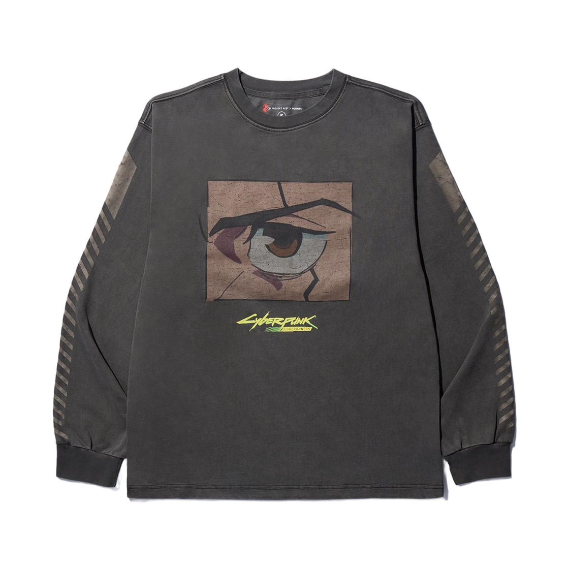 사이버펑크: 엣지러너 x 무신사 데이비드 롱슬리브 티셔츠 그레이(Cyberpunk: Edgerunners x Musinsa David Long Sleeve T-Shirt Grey)