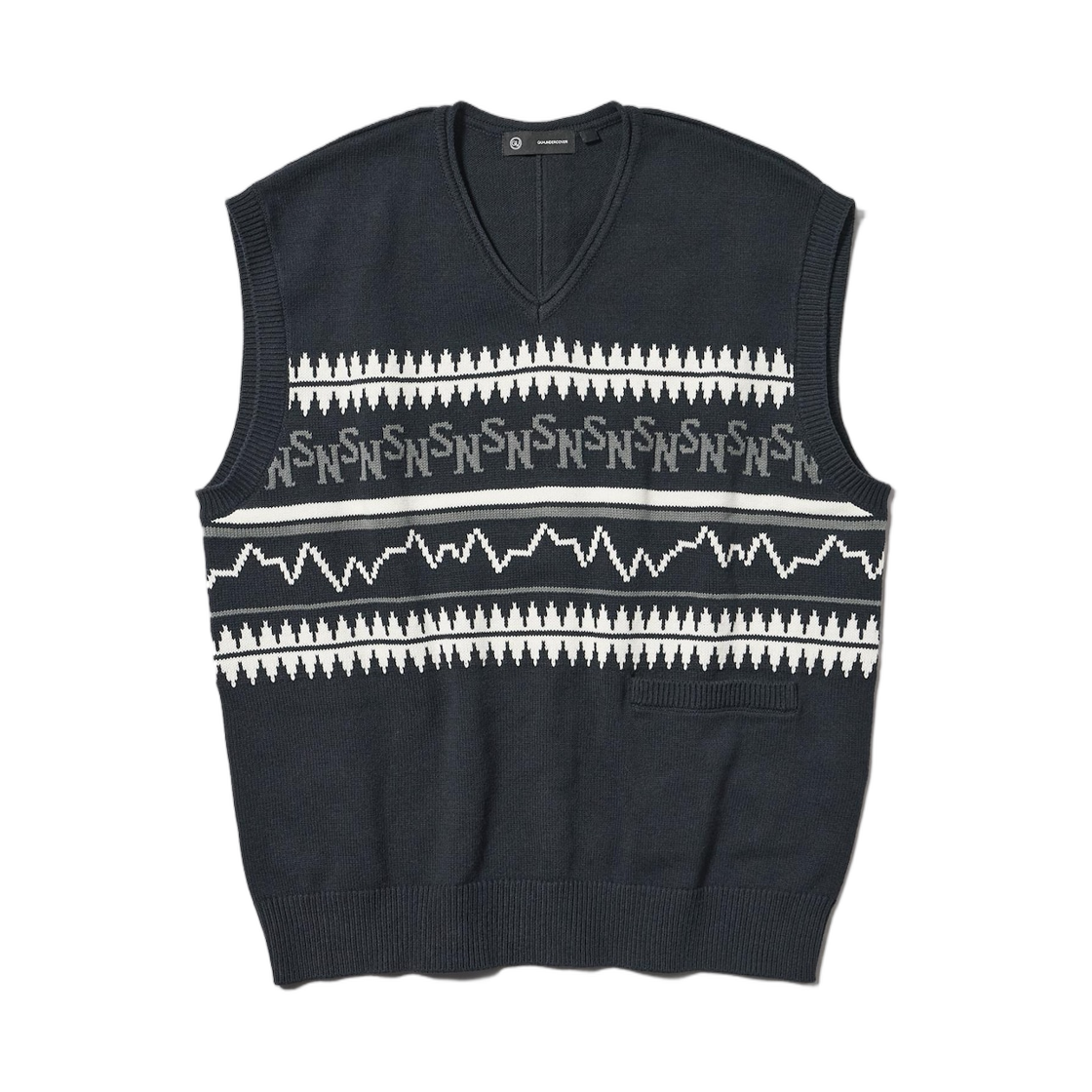 360214-09 GU x Undercover V-Neck Vest Black