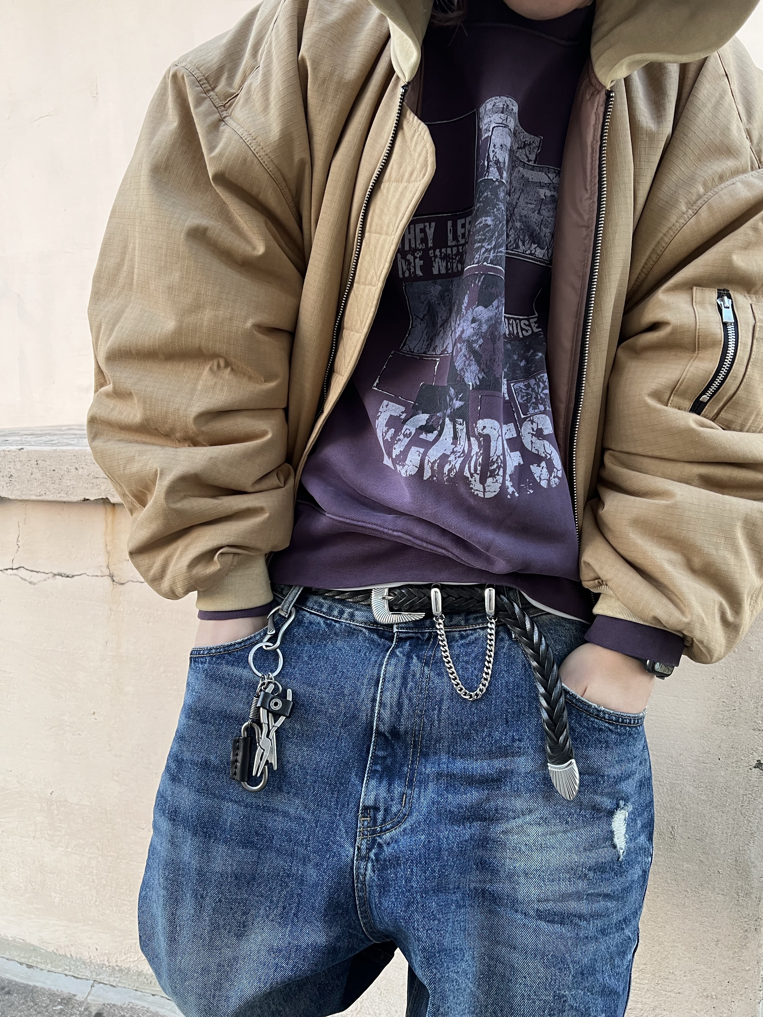 Nonnod Double pocket Japanese Denim Mid Blue, Nonnod Double Pocket Japanese Denim Mid Blue 착용 스타일 - 6