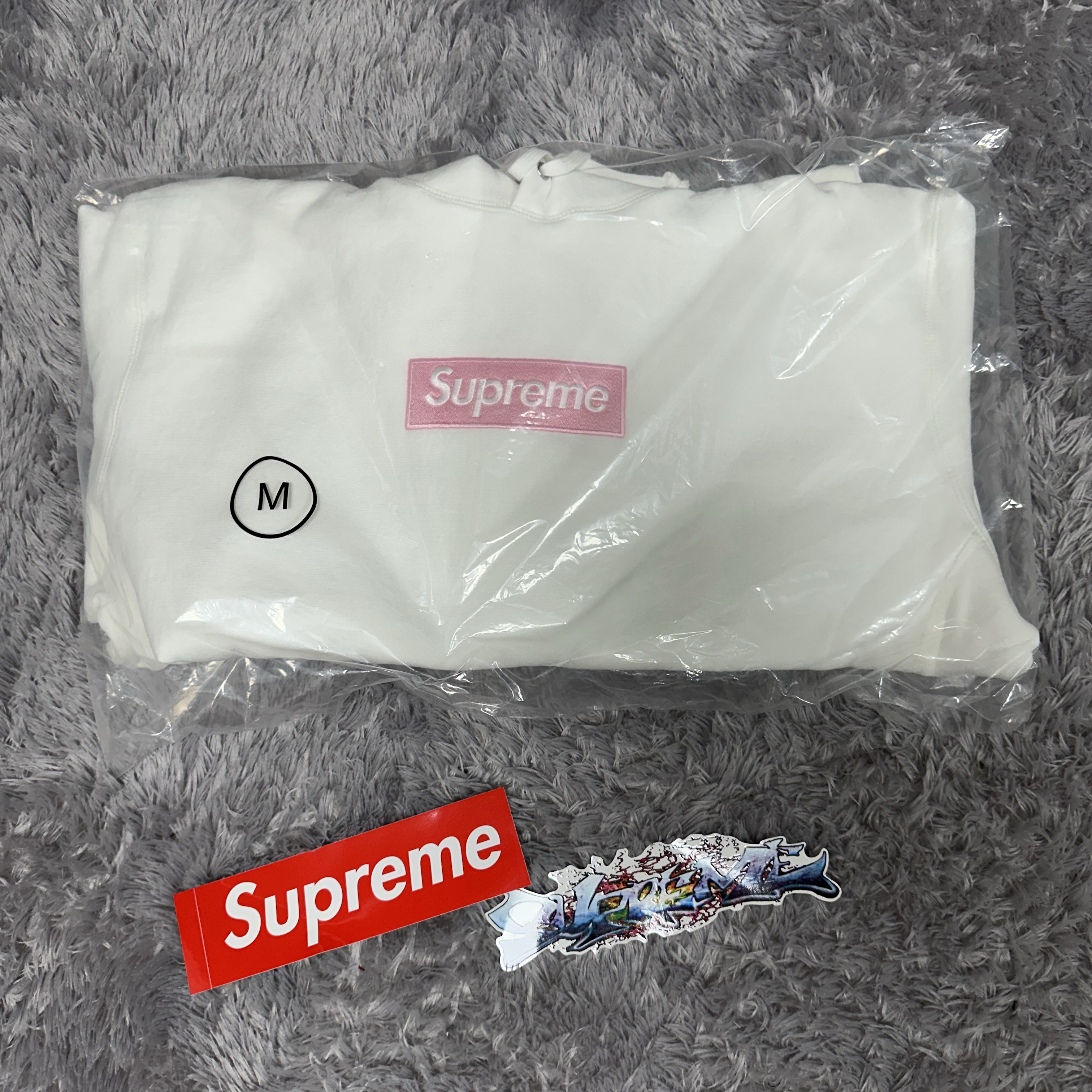 Supreme Box Logo Hooded Sweatshirt White - 25FW 착용 스타일
