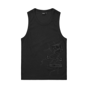 Aakam Thorn Patch Sleeveless Black