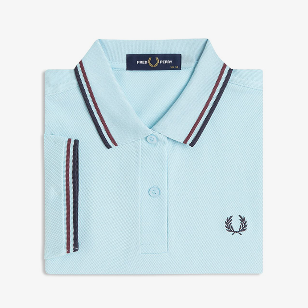 프레드페리 우먼즈 트윈 팁 프레드페리 셔츠 볼보이블루 옥스블러드 네이비(Fred Perry Twin Tipped Fred Perry Shirt Ball Boy Blue Oxblood Navy) - 6
