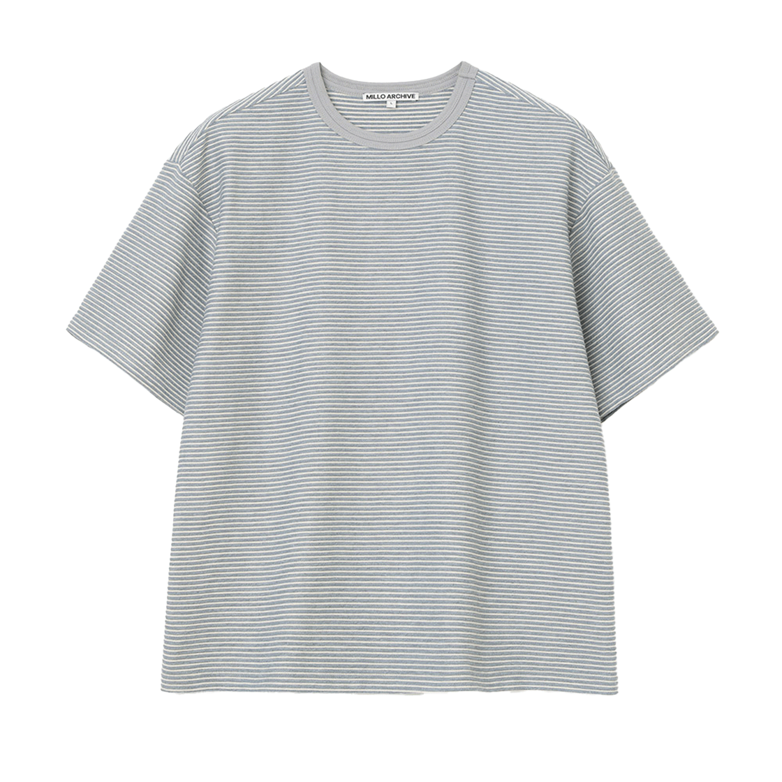 밀로 아카이브 리피트 스트라이프 티셔츠 라이트 그레이(Millo Archive Repeat Stripe T-Shirt Light Gray)