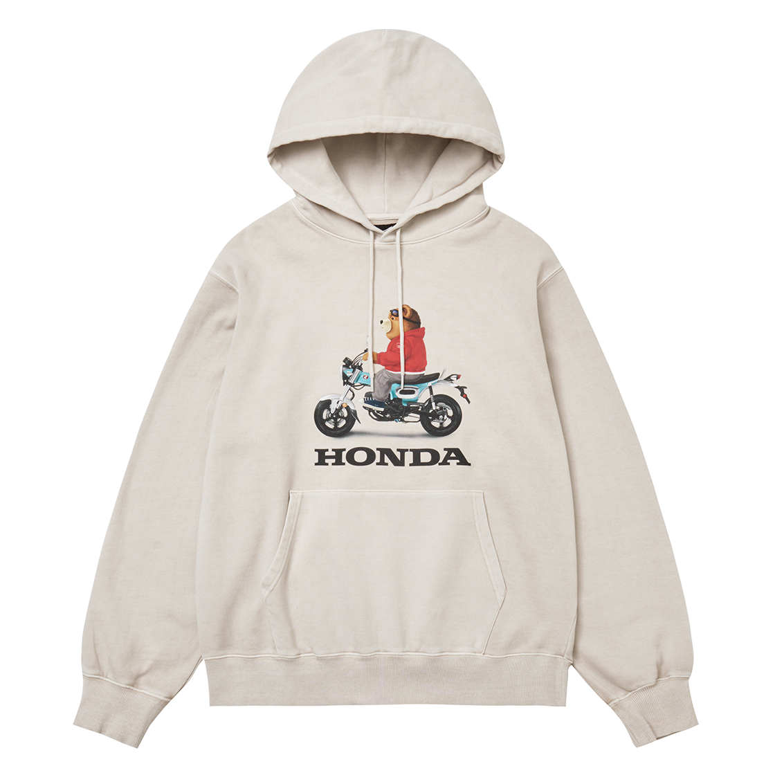 HGS1HD305SBE Honda Pigment Dax Bear Hoodie Beige