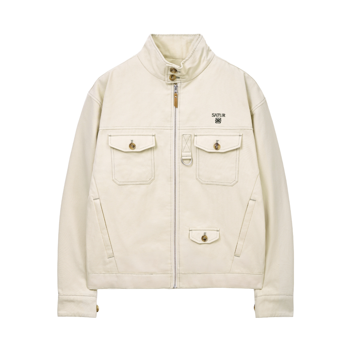 세터 하이넥 워크웨어 점퍼 크림(SATUR High Neck Workwear Jumper Cream)