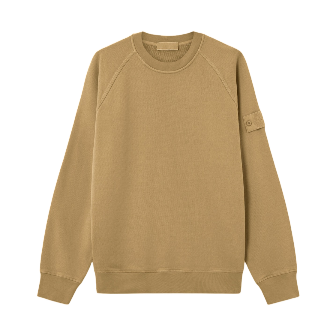 L1S1561000-28S0F42-V0098 Stone Island 6100028 Heavy Organic Cotton Fleece_S.I. Ghost Comfort-Fit Crewneck Sweatshirt with Raglan Sleeves Dark Beige - 26SS