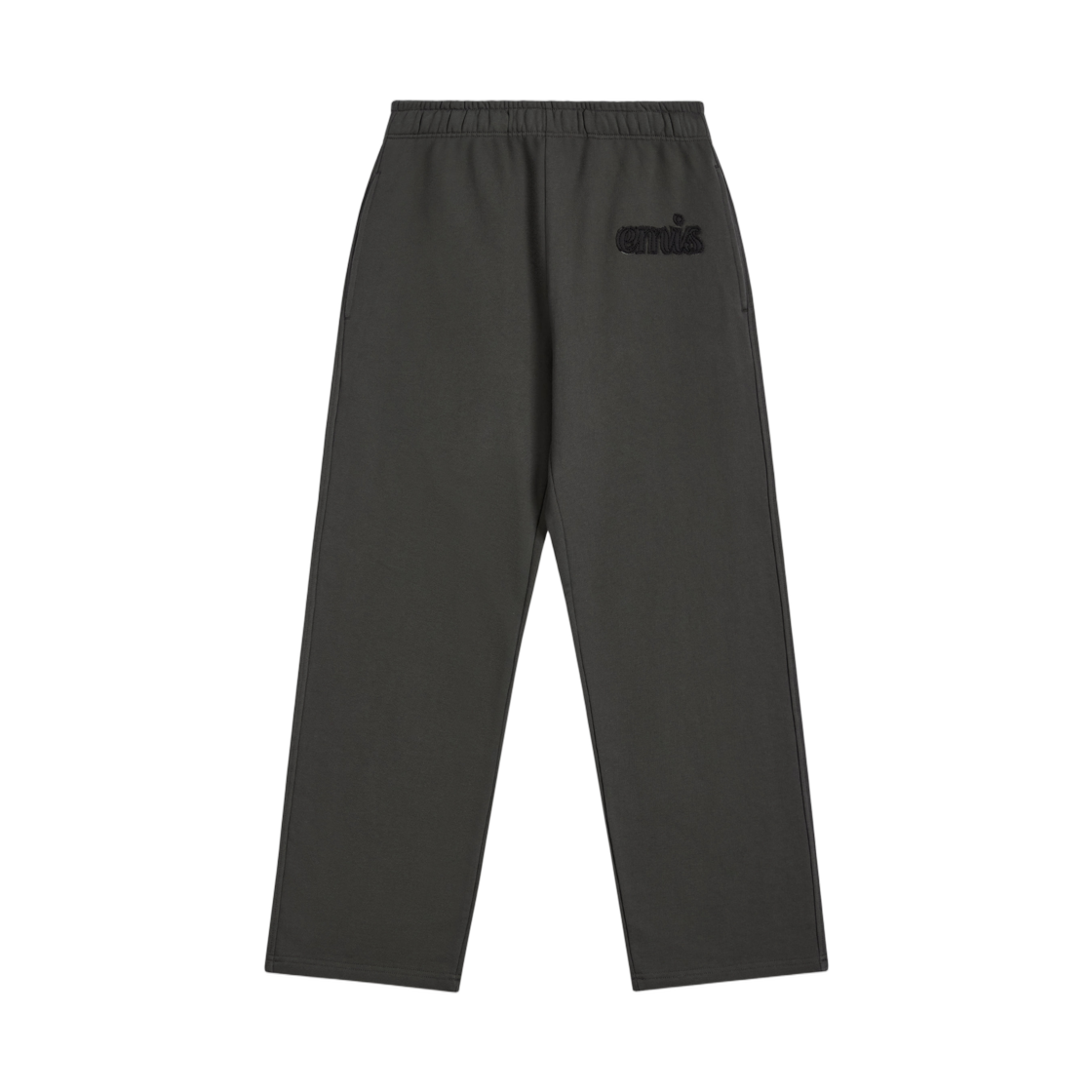 (W) 이미스 컬러 블록 아플리케 조거 팬츠 차콜((W) Emis Color Block Applique Jogger Pants Charcoal)