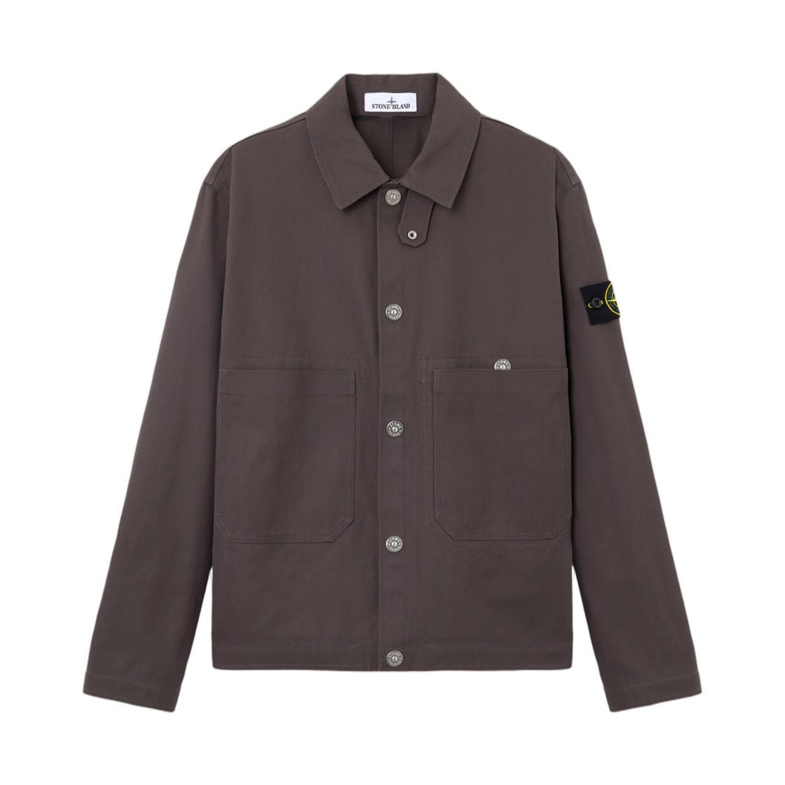 L1S1541000-76S0164-V0065 Stone Island 4100076 Cotton Canvas Coach Jacket with Anti-Drop Charcoal Grey - 26SS