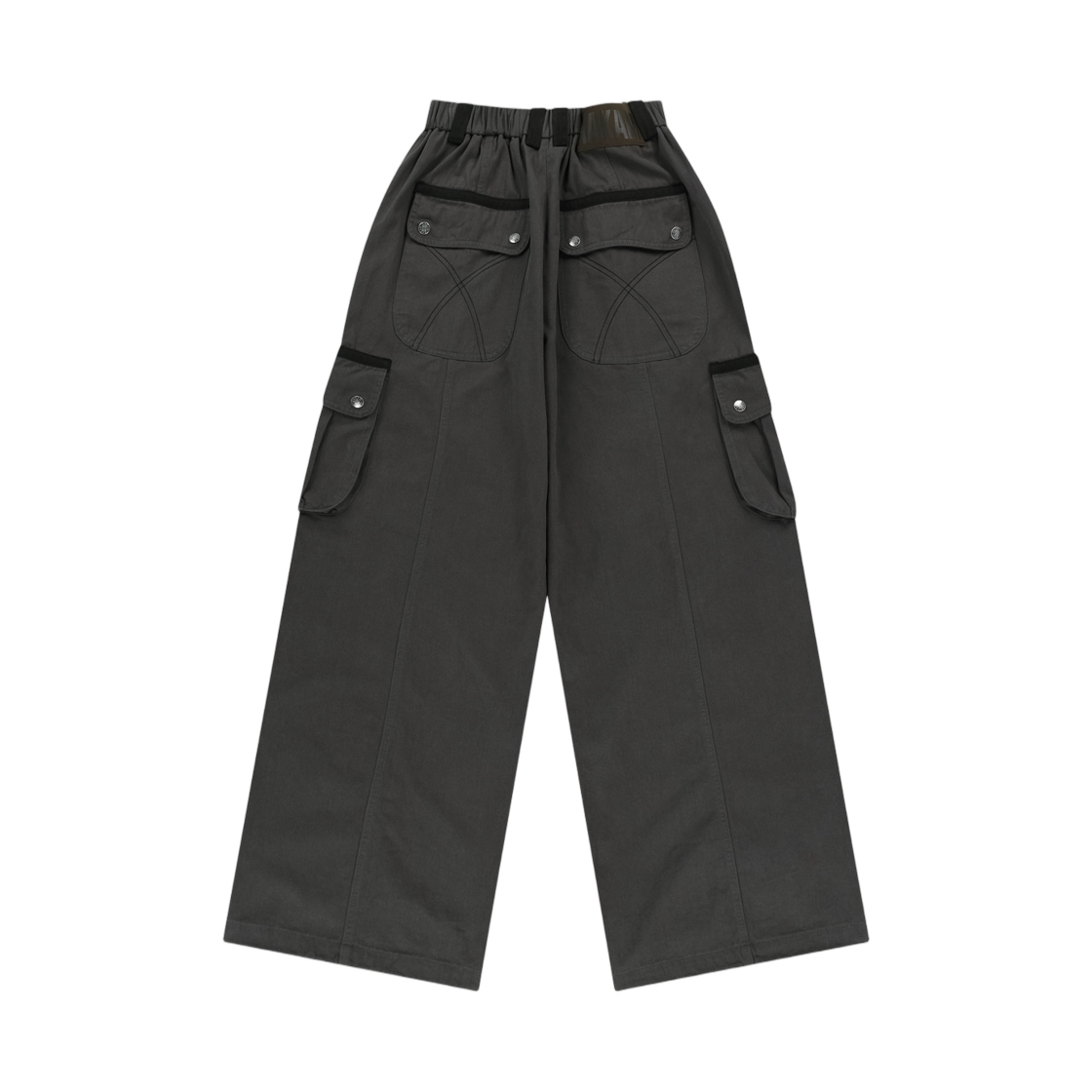 아캄 니 핀턱 컨트래스트 카고 팬츠 다크 그레이(Aakam Knee Pin-Tuck Contrast Cargo Pants Dark Gray) - 2