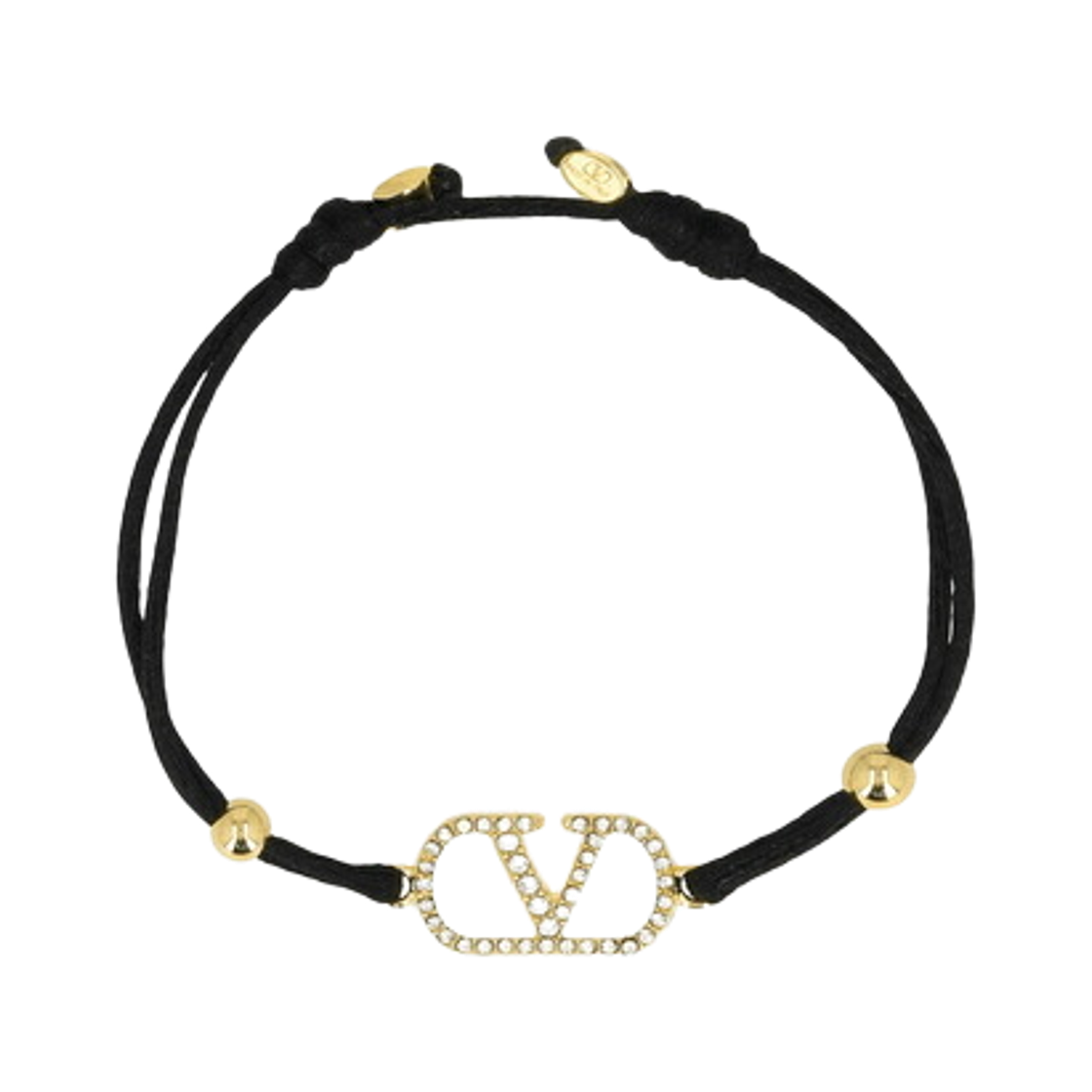 발렌티노 브이로고 코튼 브레이슬릿 블랙(Valentino Vlogo Cotton Bracelet Black)