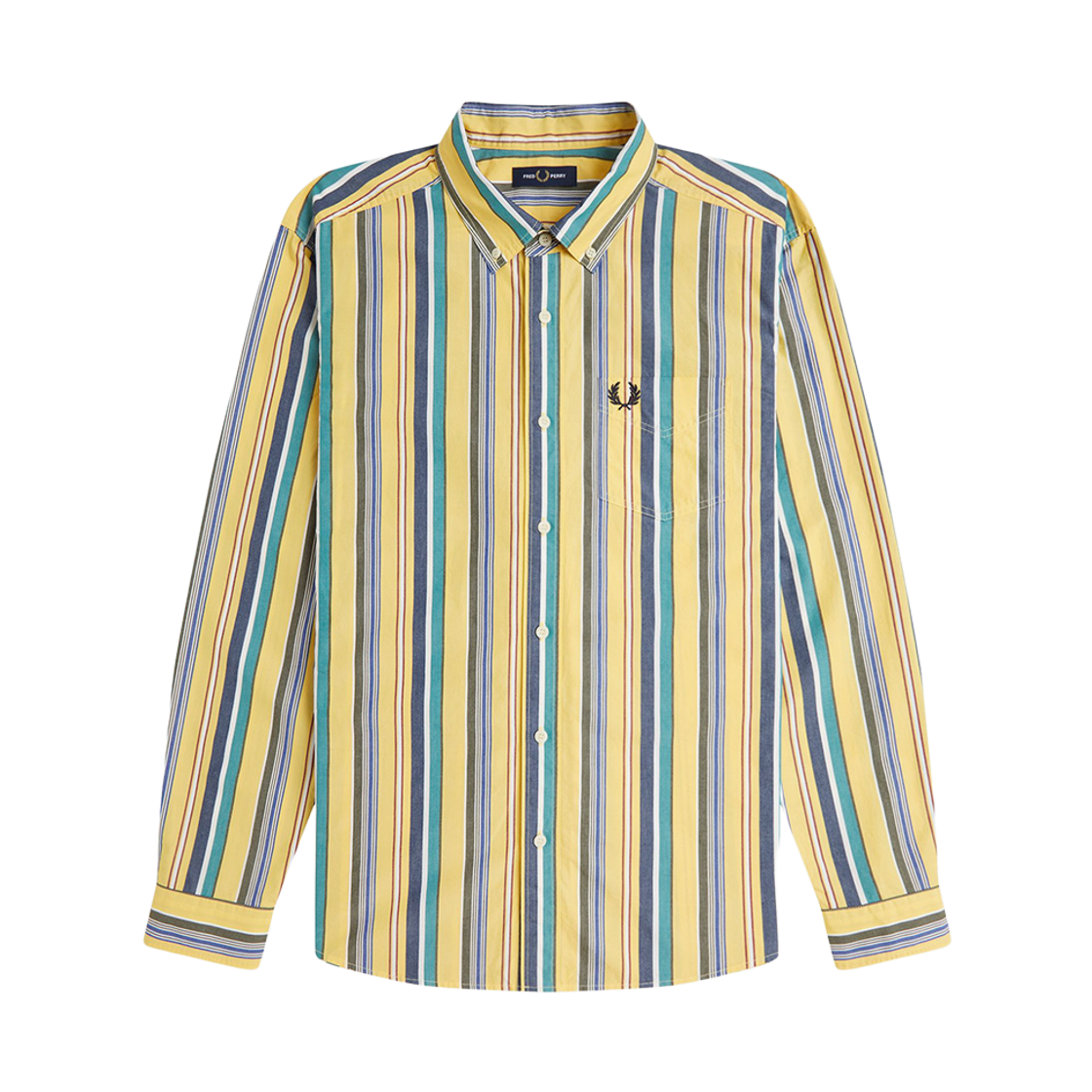 프레드페리 릴랙스드 스트라이프 셔츠 레몬 발리(Fred Perry Relaxed Striped Shirt Lemon Barley) - 1