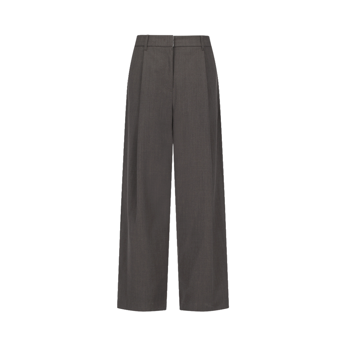 KW6APALAM21BR Amomento Women Wide Tuck Pants Brown - 26SS