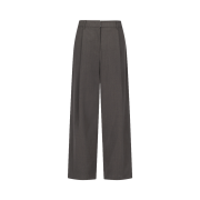 Amomento Women Wide Tuck Pants Brown - 26SS