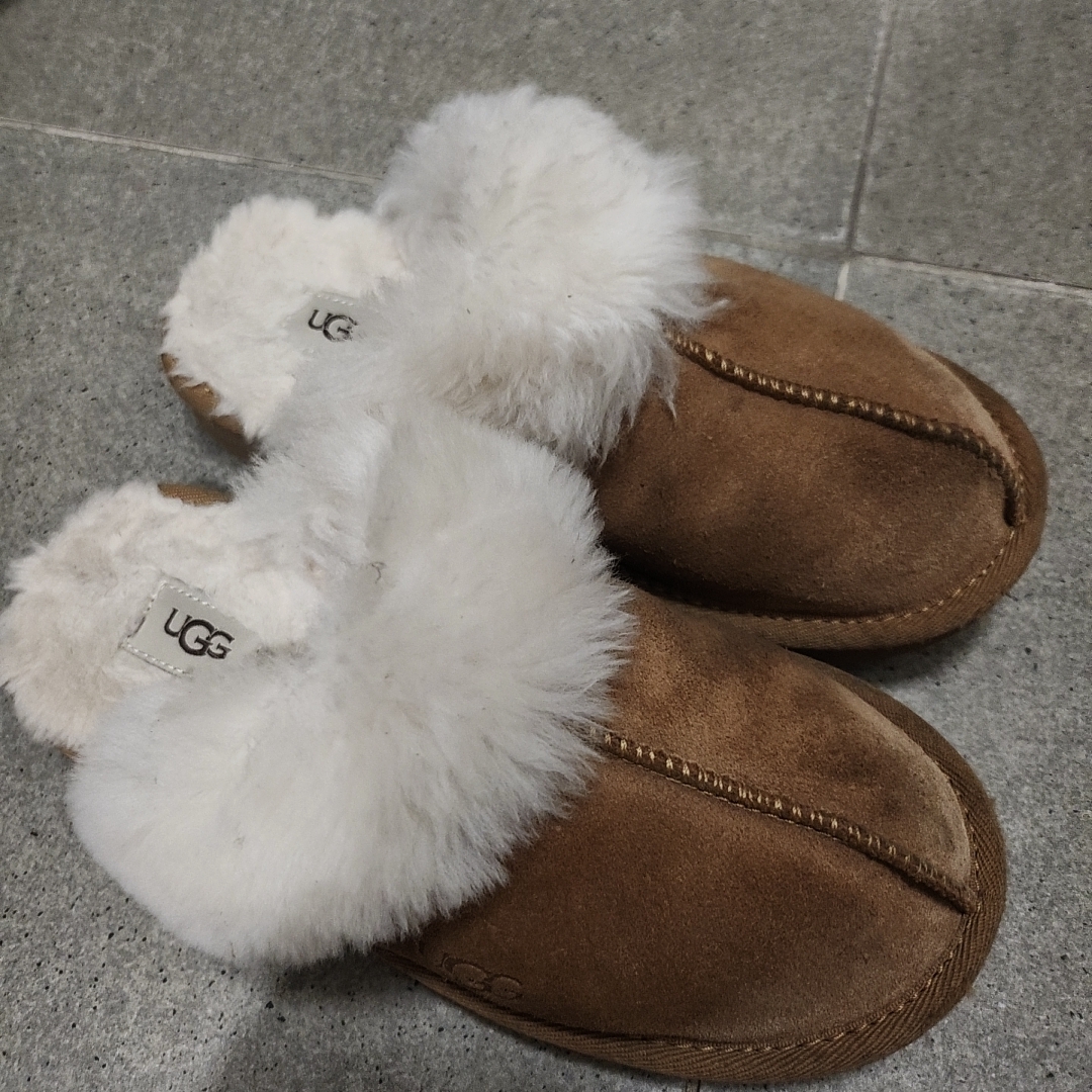 (Kids) UGG Cozy ll Slipper Chestnut 착용 스타일