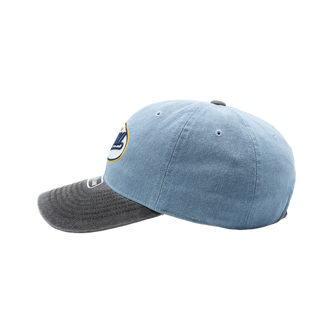 위얼드월드 써클로고 와펜 데님 배색 볼캡 라이트블루(Weird World Circle Logo Wappen Denim Color Block Baseball Cap Light Blue) - 3
