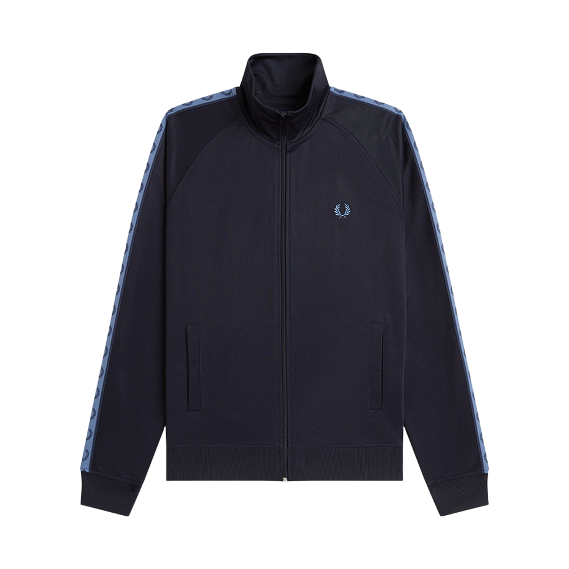 AFPM2615557-93A Fred Perry Contrast Tape Track Jacket Navy Ace Blue Tennis Blue