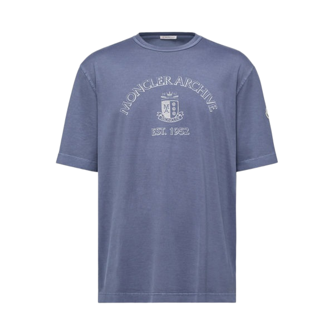 L1-091-8C00013-89BAL-76G Moncler Logo Print Cotton T-Shirt Cobalt Blue - 26SS