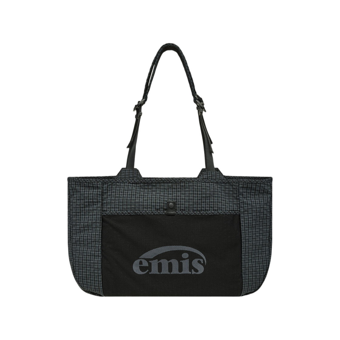 이미스 패커블 체크 쇼퍼백 블랙(Emis Packable Check Shopper Bag Black)