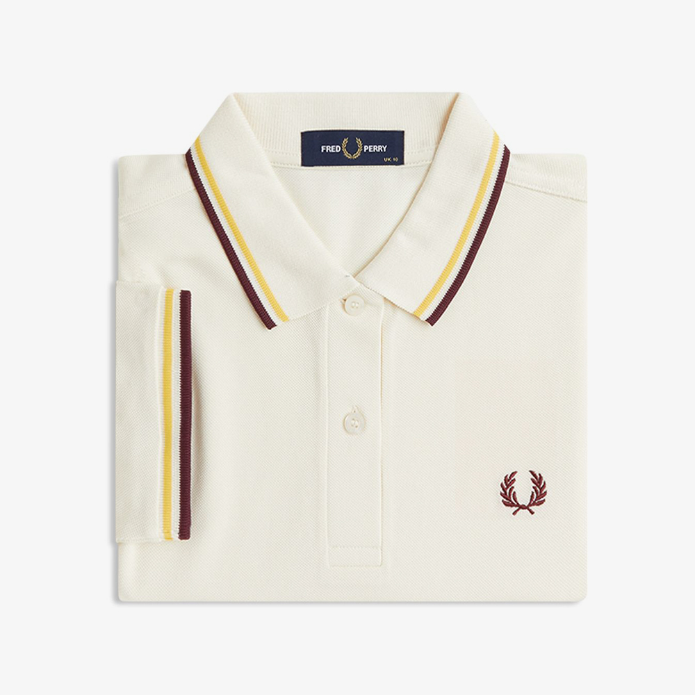 프레드페리 우먼즈 트윈 팁 프레드페리 셔츠 에크루 레몬발리 옥스블러드(Fred Perry Twin Tipped Fred Perry Shirt Ecru Lemon Barley Oxblood) - 6