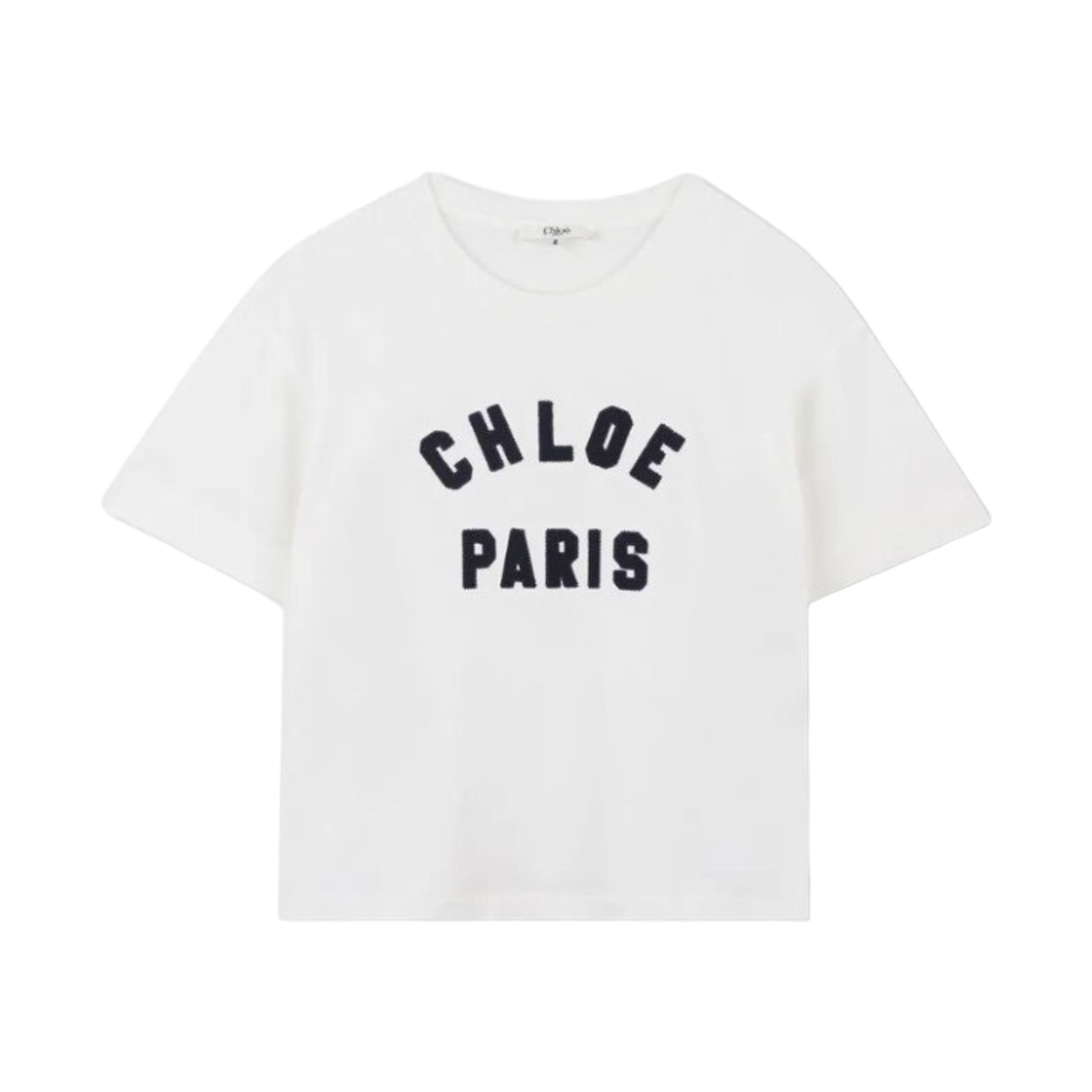 (키즈) 끌로에 로고 코튼 티셔츠 화이트((Kids) Chloe Logo Cotton T-Shirt White)