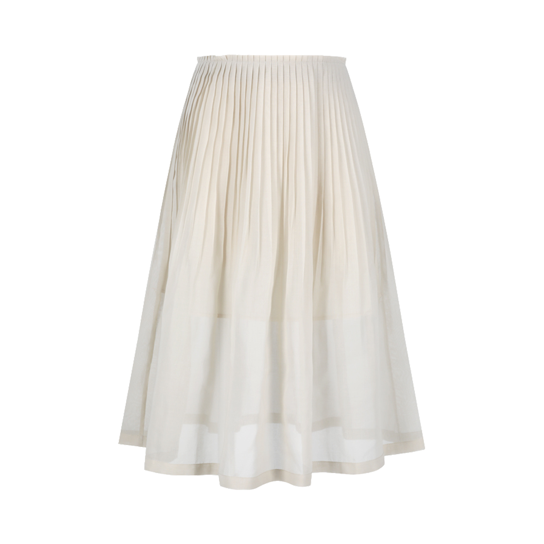 KW6ASKLAM28BG Amomento Women Pleated Midi Skirt Beige - 26SS