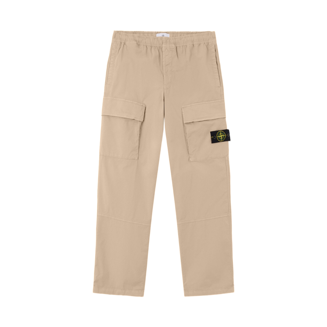L1S1531000-20S0A10-V009A Stone Island 3100020 Stretch Organic Cotton Twill Loose-Fit Cargo Trousers with Elasticated Waistband Desert - 26SS