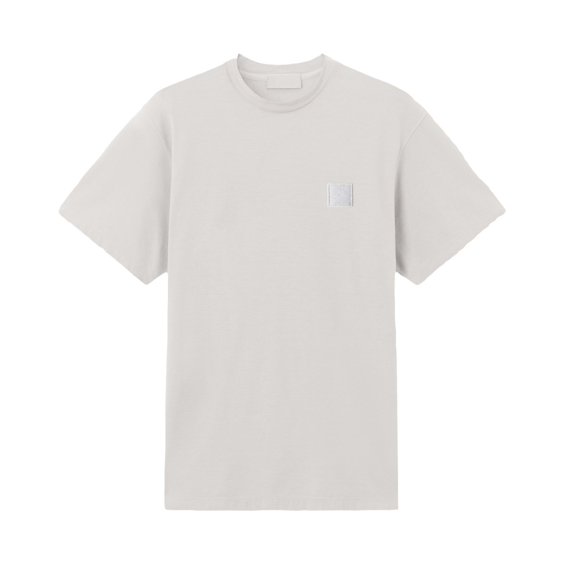 L1S1521000-21S0F11-V0064 Stone Island 2100021 Organic Cotton Jersey Crepe_S.I. Ghost Slim-Fit T-Shirt with Tonal Compass Patch Dust Grey - 26SS