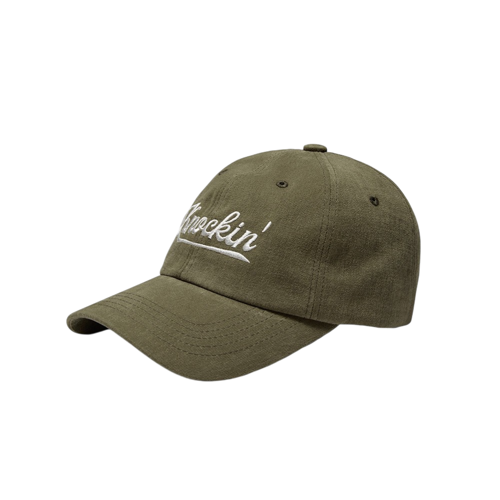 오가프 노킹 로고 B.B 캡 카키(OGARP Knockin Logo B.B Cap Khaki)