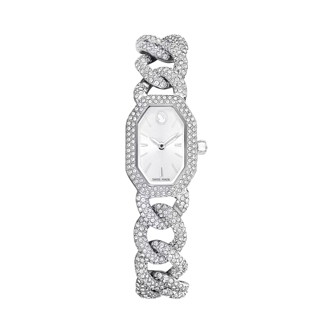 (W) 스와로브스키 덱스테라 체인 워치 20mm 실버 크리스탈((W) Swarovski Dextera Chain Watch 20mm Silver Crystal)