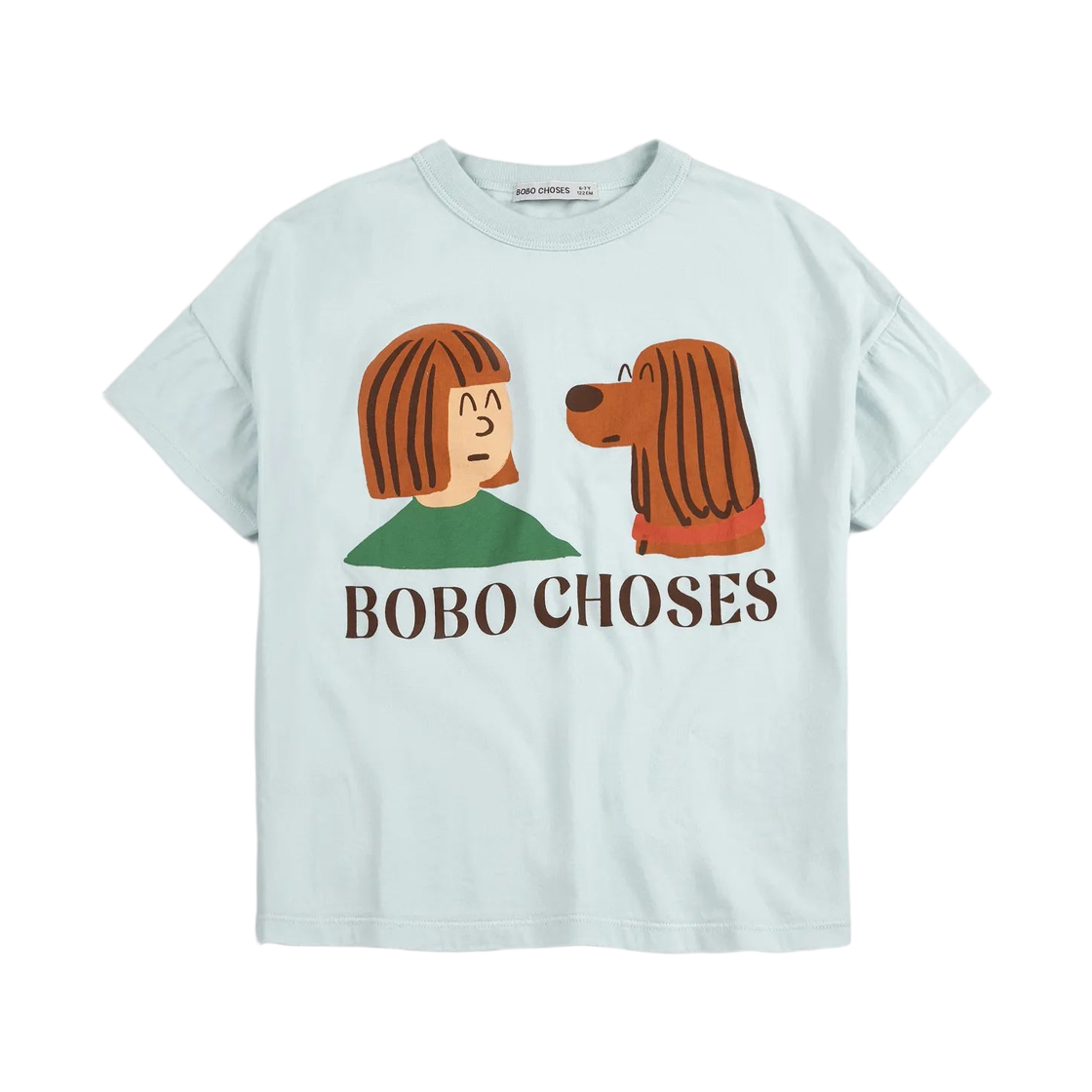 (키즈) 보보쇼즈 프렌즈 인 어 피클 티셔츠 라이트 블루((Kids) Bobo Choses Friends In A Pickle T‑shirt Light Blue) - 1