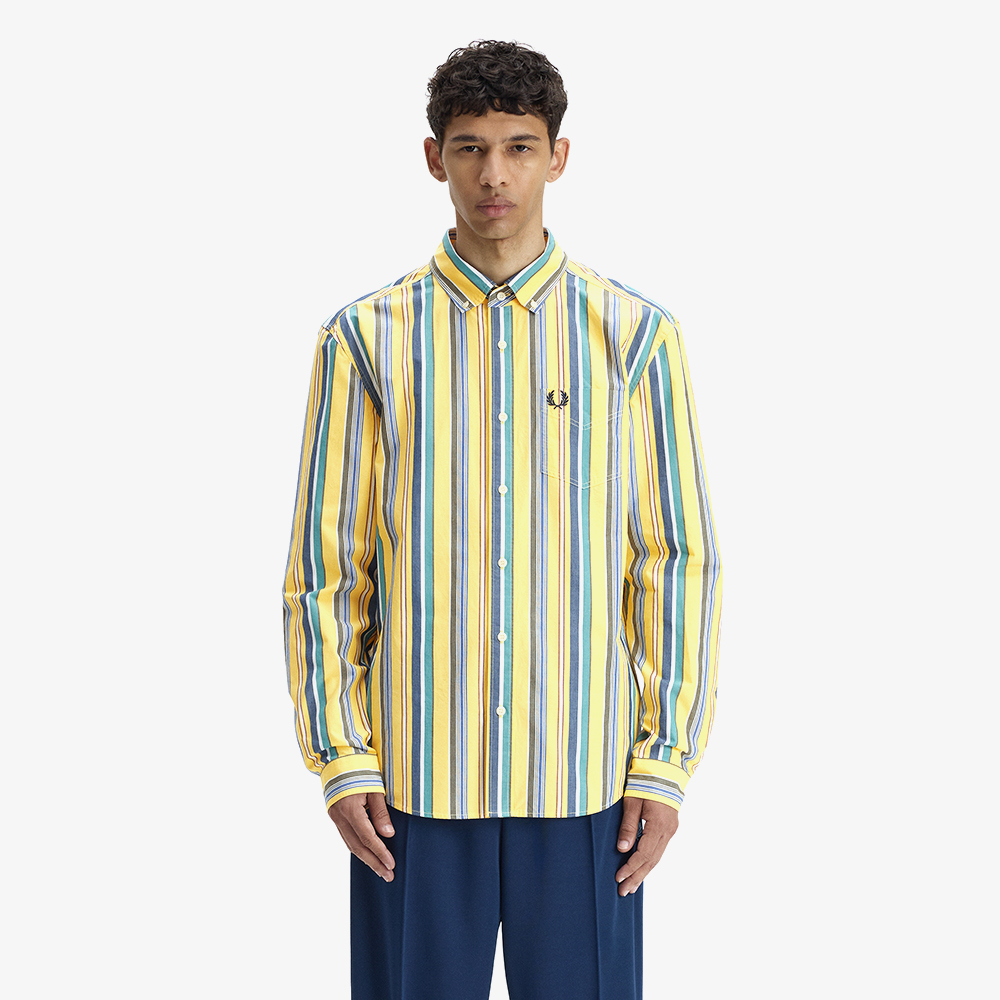 프레드페리 릴랙스드 스트라이프 셔츠 레몬 발리(Fred Perry Relaxed Striped Shirt Lemon Barley) - 2