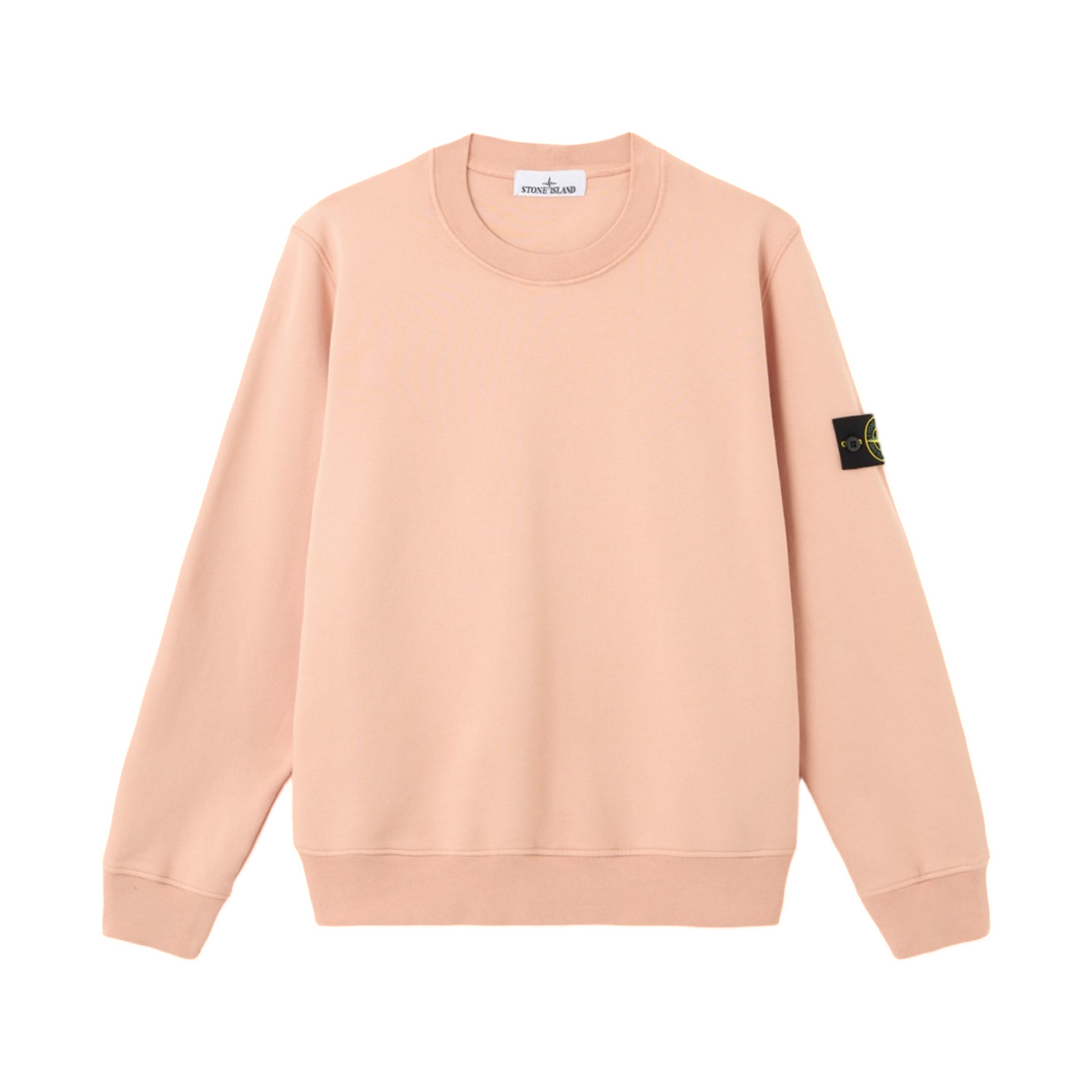 L1S1561000-60S0051-V008E Stone Island 6100060 Organic Cotton Fleece Regular-Fit Crewneck Sweatshirt with Raglan Sleeves Plaster Pink - 26SS