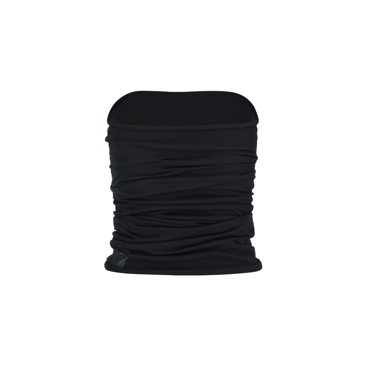 아모멘토 우먼 홀가먼트 니트 시어 반도 차콜 - 26SS(Amomento Women Wholegarment Knit Sheer Bandeau Charcoal - 26SS) - 2