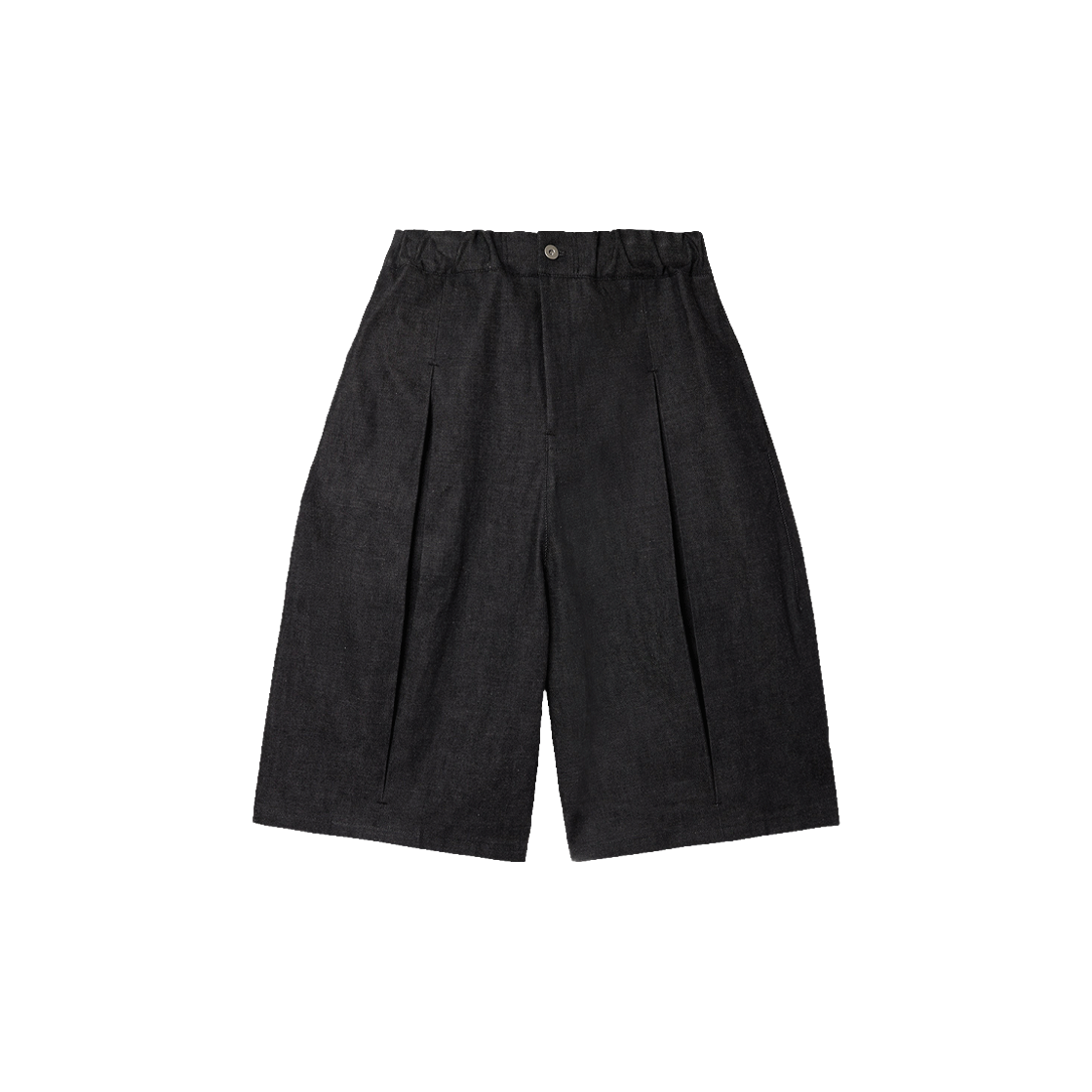세이지 네이션 박스 플리츠 쇼츠 데님 로우 블랙 - 26SS(Sage Nation Box Pleat Short Denim Raw Black - 26SS)
